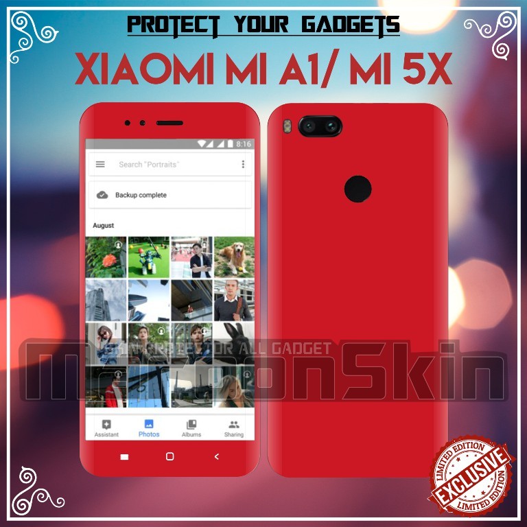 

Premium Cut - Xiaomi Mi A1 Mi5x Merah Garskin Stiker / Case Custom Terlaris 2PCS/ Fullbody