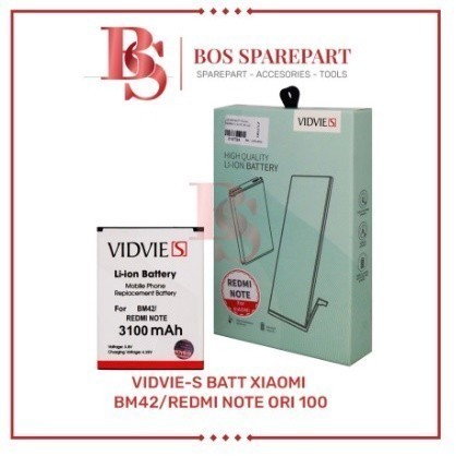 VIDVIE-S BATERAI XIAOMI BM42 / REDMI NOTE ORI 100 / BATTERY / BATRE