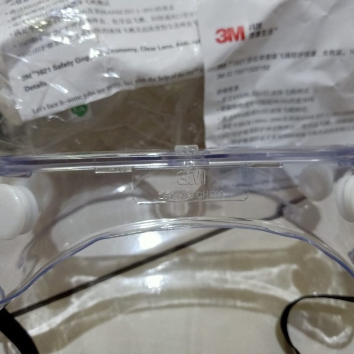 Kacamata Safety 3M 1621Safety Goggles Kacamata Anti Debu