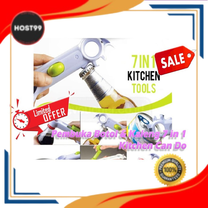 HOT SALE DH - 0400 PEMBUKA BOTOL & KALENG 7 IN 1 - KITCHEN CAN DO