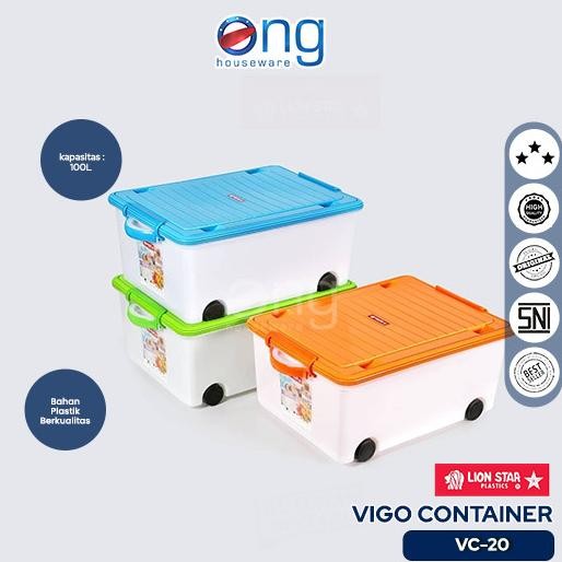 Vigo Container Kontainer Box Kotak Penyimpanan Plastik 100 Liter Vc-20 Serbuofficialstore