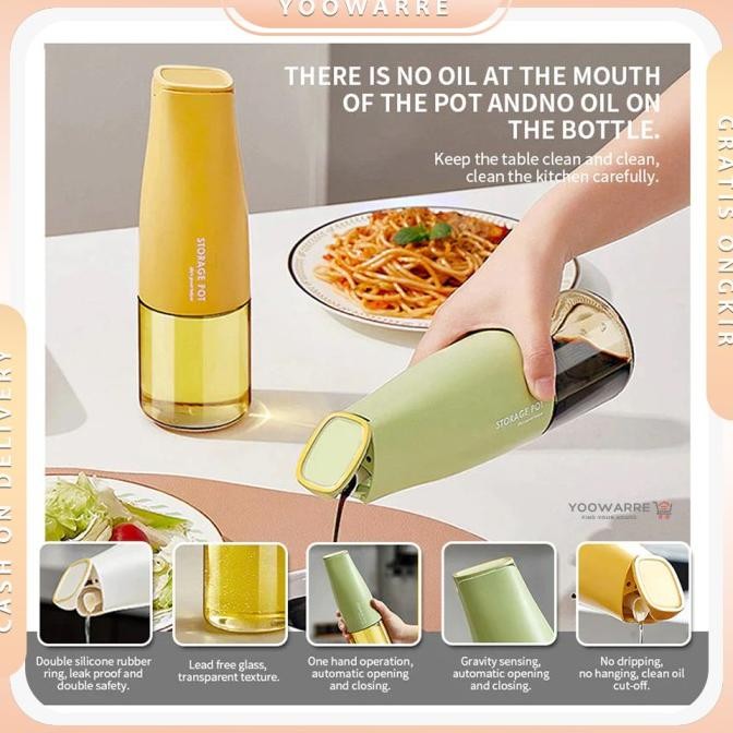 

botol minyak kaca otomatis dispenser oilpot kecap cuka 500ml termurah