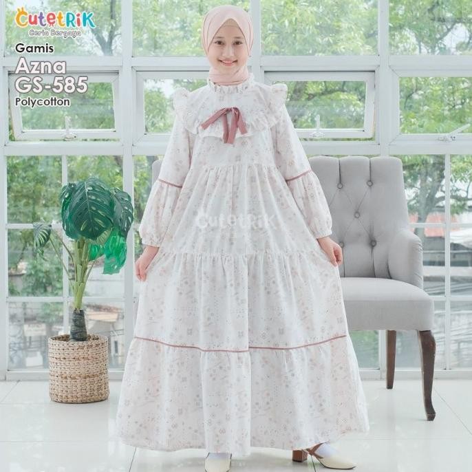 (5 tahun sd Dewasa) GS 585 Baju Muslim Gamis Anak Remaja Dewasa Cutetrik Azna Katun Dress