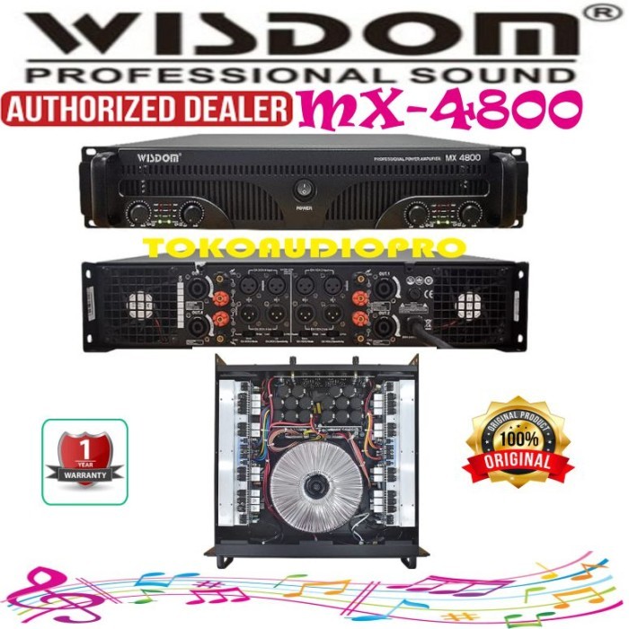 JUAL RUGI Power Wisdom MX4800 4-Channel Power Amplier Wisdom MX-4800 Power