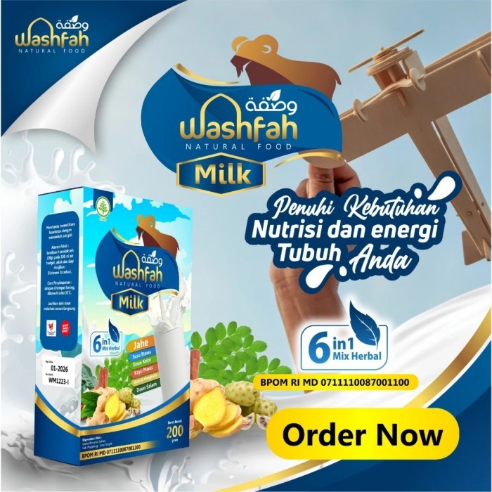 

ORIGINAL Washfah Milk Susu Kambing Etawa Natural Food Milk Mix Herbal 6 in 1 PREMIUM