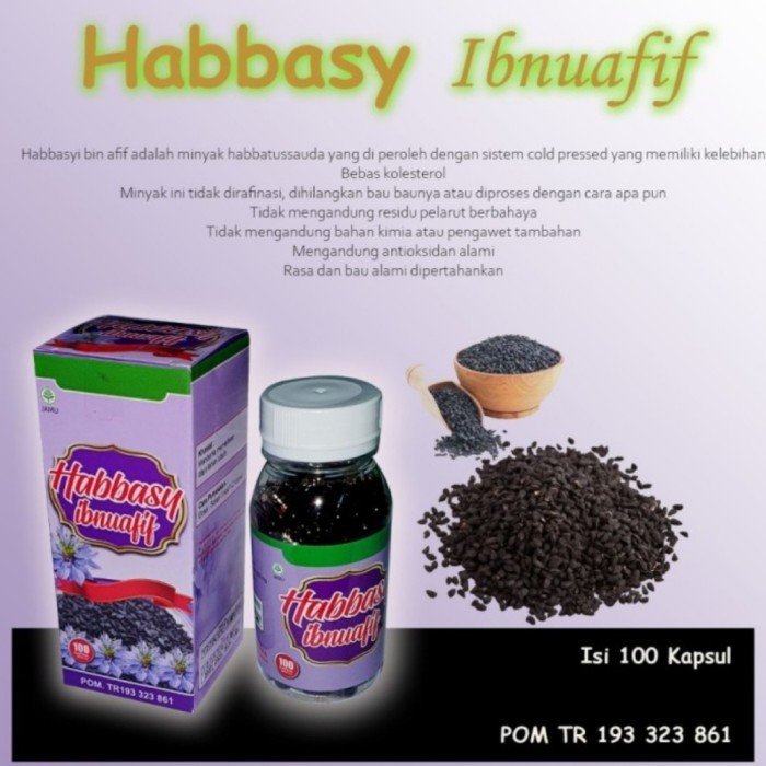 

ORIGINAL Kapsul Minyak Habbatussauda / Habatusauda Habbasy Ibnuafif Isi 100 PREMIUM