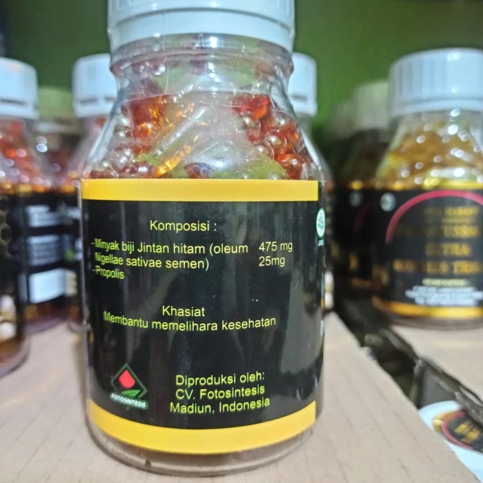 

ORIGINAL Habbatussauda Extra Propolis Trigona Herba Habasy 200 Kapsul PREMIUM