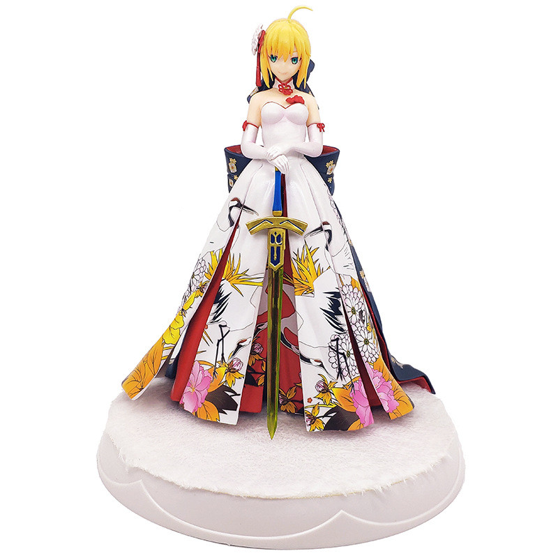 JBS Saber Fate/Grand Order Sexy Kimono Figure Anime Sction Painted Saber Model Doll Collectible Figu