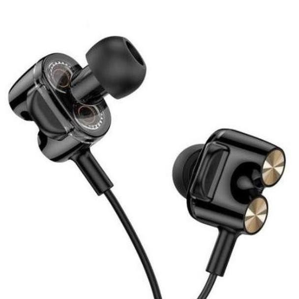 ROCK Mutin Dual Unit Drivers Stereo Earphone HiFi Bass