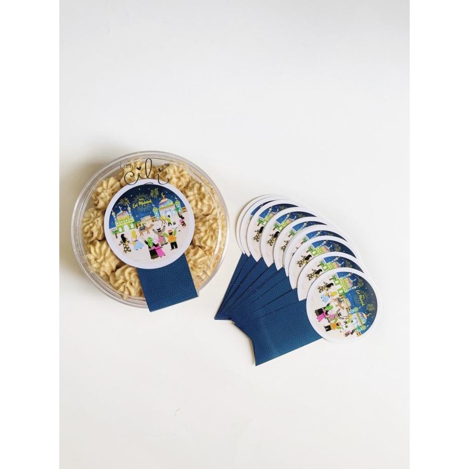 

:::::::] (SIF064) stiker lebaran lucu untuk toples 250gr/350 (uk 7x14cm)