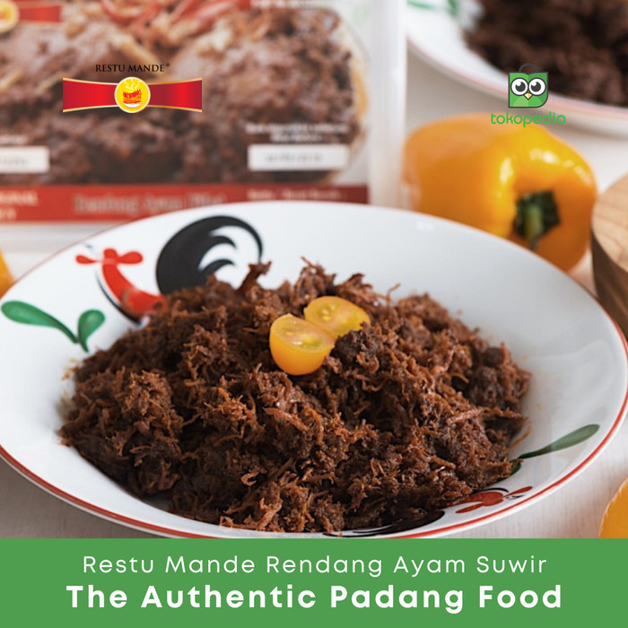

Rendang Suir Dada Ayam Restu Mande Rendang Kemasan Vakum 200gram