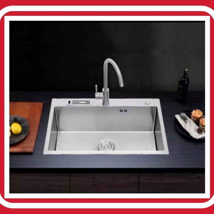 KITCHEN SINK THSINK 6045 STAINLESS ORIGINAL BERKUALITAS PAKET LENGKAP