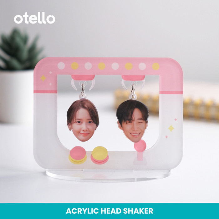 Custom Pajangan Meja Akrilik Head Shaker Couple Acrylic Dua Kepala