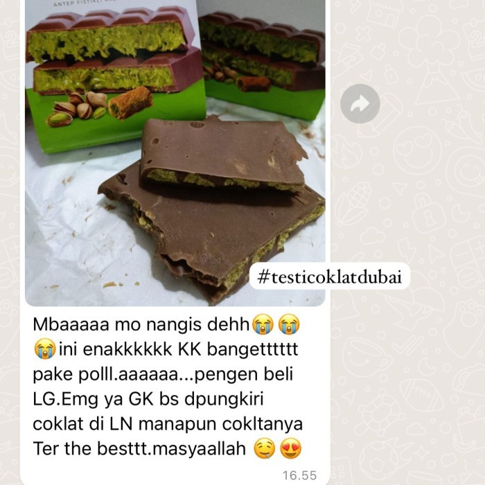 

Produk Viral Bolci Chocolate Dubai Pistachio Cod