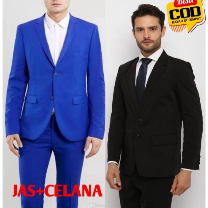 ORIGINAL Setelan jas pria hitam / Jas pria biru bca / Jas pria dewasa