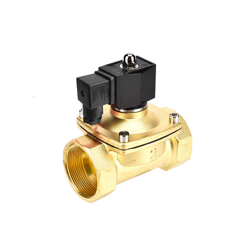 HWG DN50 Brass IP65 Waterproof Liquid Solenoid Valve Normally Closed Normally Open Solenoid Valve