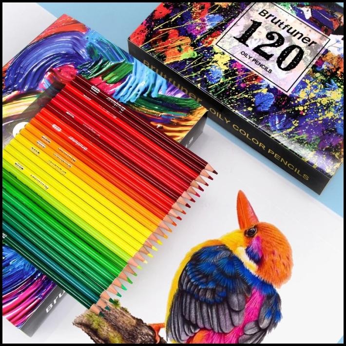 

Pensil Warna Brutfuner Painting Oil Pencil Artist Color Pencil Set 120