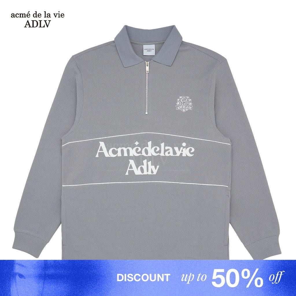 [ADLV] Pullover Pique Sweatshirt Grey - Sweater Standard Fit Unisex acme de la vie