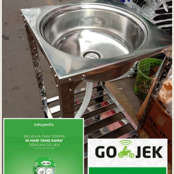 sink portable stainles jaki bak cuci piring tangan super bcp