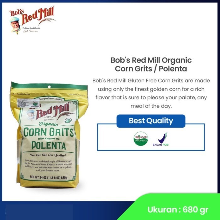 

BARANG TERLARIS Bob's Red Mill Organic Corn Grits Polenta 680 gr Bob Red Mill - BRM