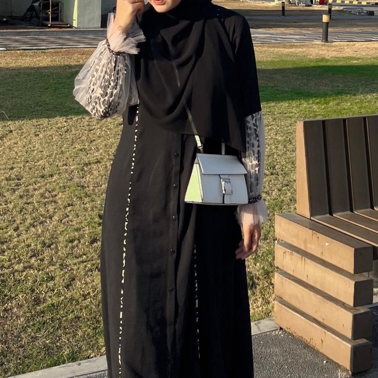 MUSLIM - Havanah dress BY ZH/ Dress Hitam/ Abaya Hitam/ Abaya Arab TERLARIS