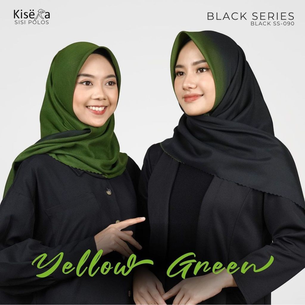 Black & Yellow Green Series (001, 086, 091, 096, 015, 084, 085, 090, 092, 095) | Kerudung Hijab 4 Wa