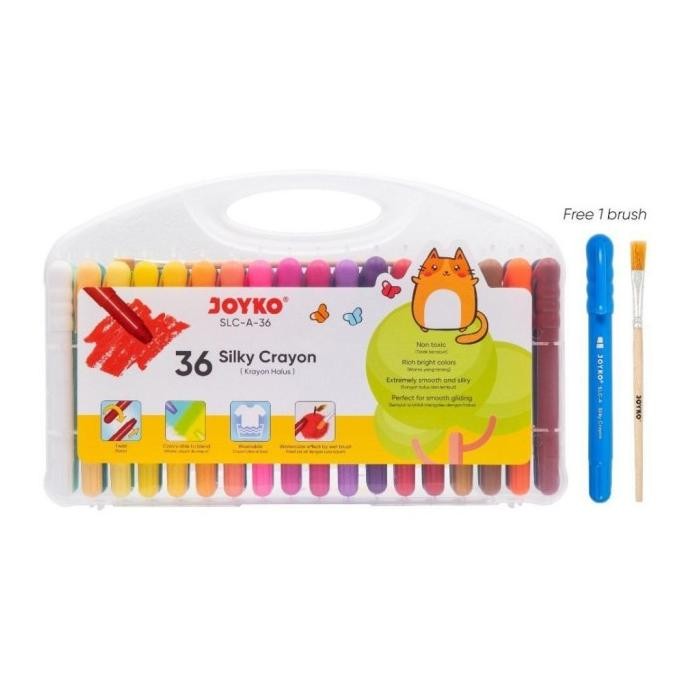 

CRAYON SILKY / KRAYON PUTAR HALUS 36 WARNA - JOYKO SLC-A-36 MURAH