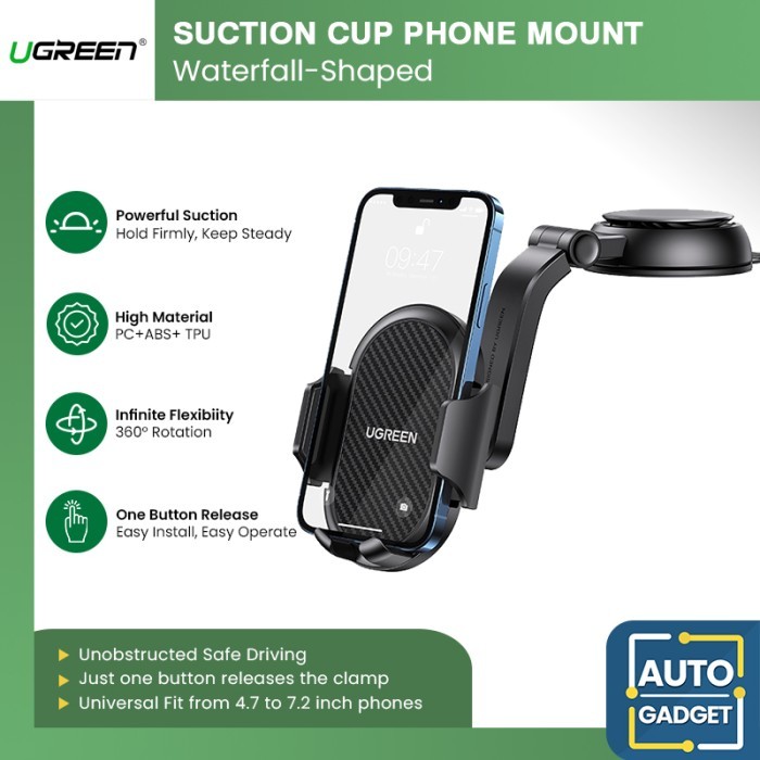 UGREEN Car Phone Holder Dashboard Kaca Holder Mount HP Mobil