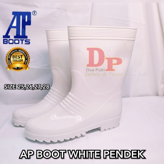 SEPATU BOOT AP WHITE PENDEK AP BOOTS WHITE PENDEK