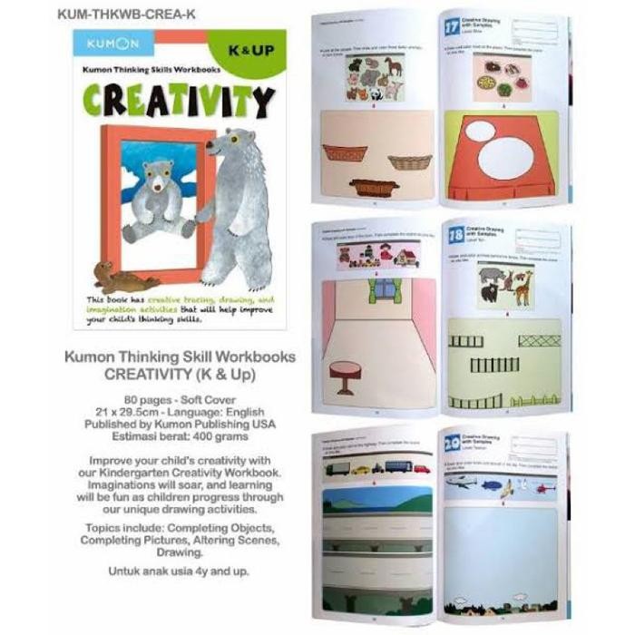 

(JUAL SATUAN) Kumon LANJUTAN Thinking Skills Workbooks K & Up Logic Creativity Same Different