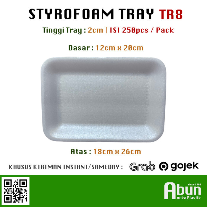 

Tray Styrofoam TR-8 Isi 250pcs