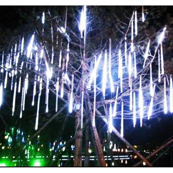 {{{{}}] Lampu Meteor Led Warna Warni Double Sided 30Cm 8 Tube Set
