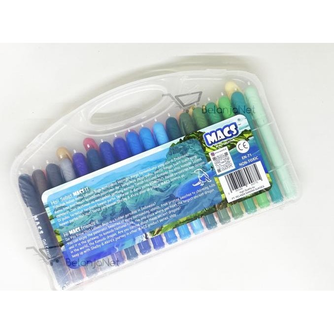 

GEL CRAYON | SILKY CRAYON | KRAYON MACS 36 WARNA DAPAT DICUCI