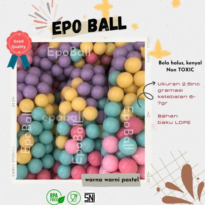 MANDI BOLA WARNA PASTEL ISI 200 BOLA