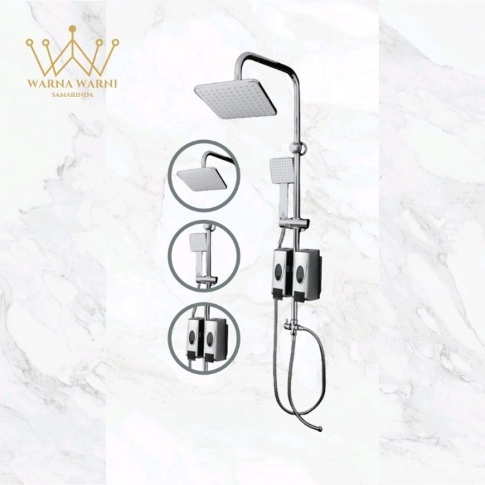 *:*:*:*:*] Shower Tiang GTWO 504 Chrome + Tempat Sabun