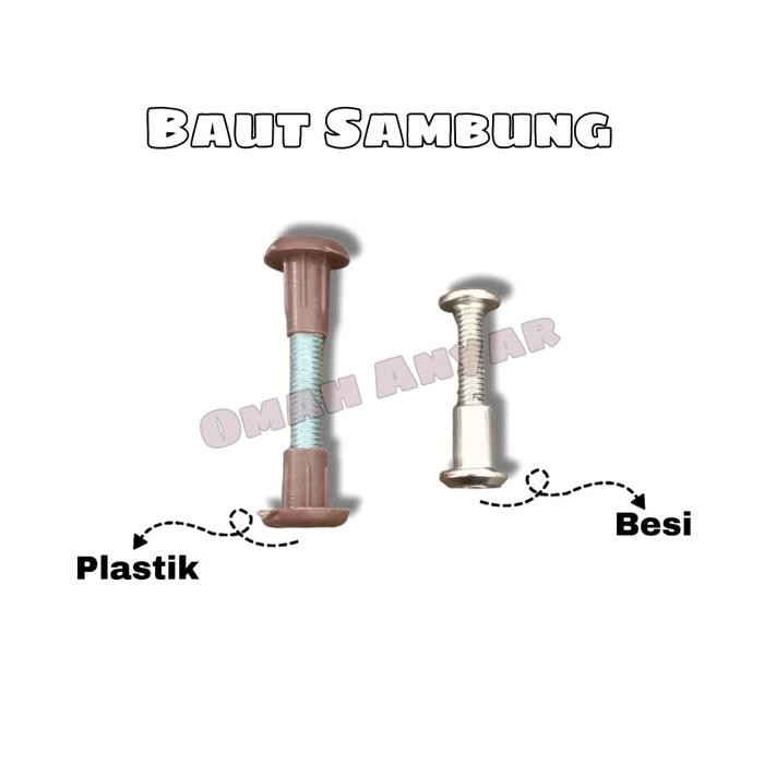 +++++] Baut Sambung Besi Plastik Bolt BUKAN Baut Knockdown
