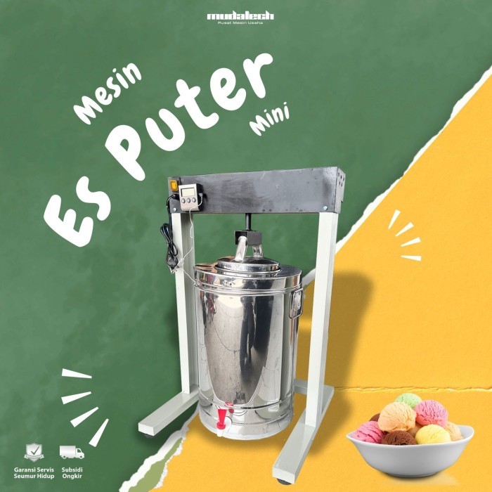 BISA TERMIN Mesin Es Puter/Ice Cream Lengkap Dengan Pengaduk - Alat Pembuat Ice Cream Puter