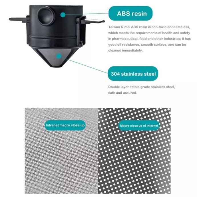 FILTER SARINGAN KOPI V60 DRIPPER PORTABLE