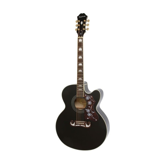 Epiphone EJ-200SCE Acoustic/Electric Guitar, RW Neck, Black sl