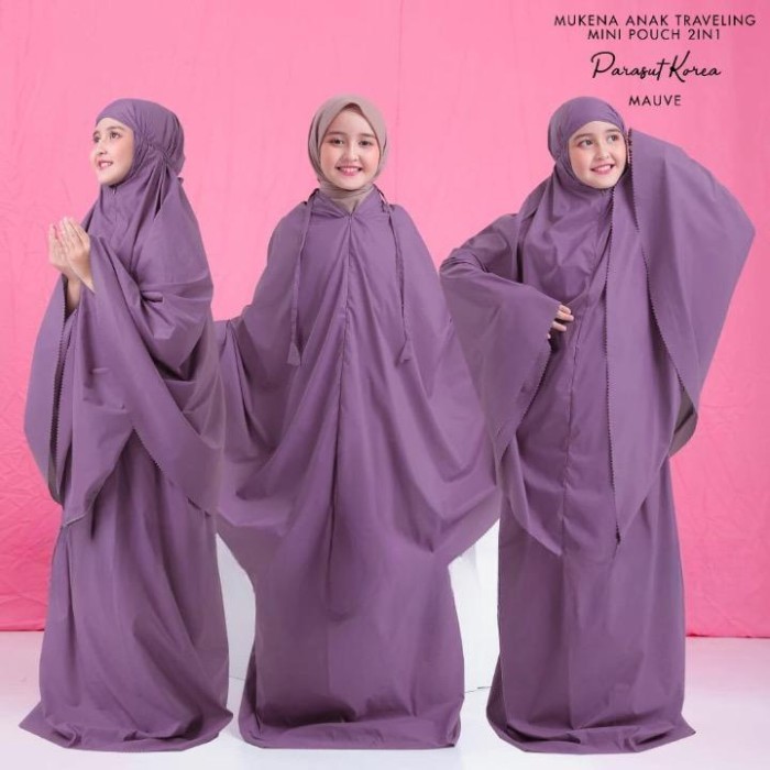 COD MUKENA RAINBOW TRAVELING MINI POUCH PELANGI SIZE ANAK REMAJA