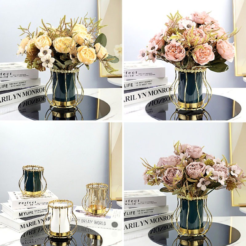 Murah Mewah Vas Bunga Kaca Skandinavia Meja Makan Lemari Tv Meja Kopi Meja Hias Rangkaian Bunga