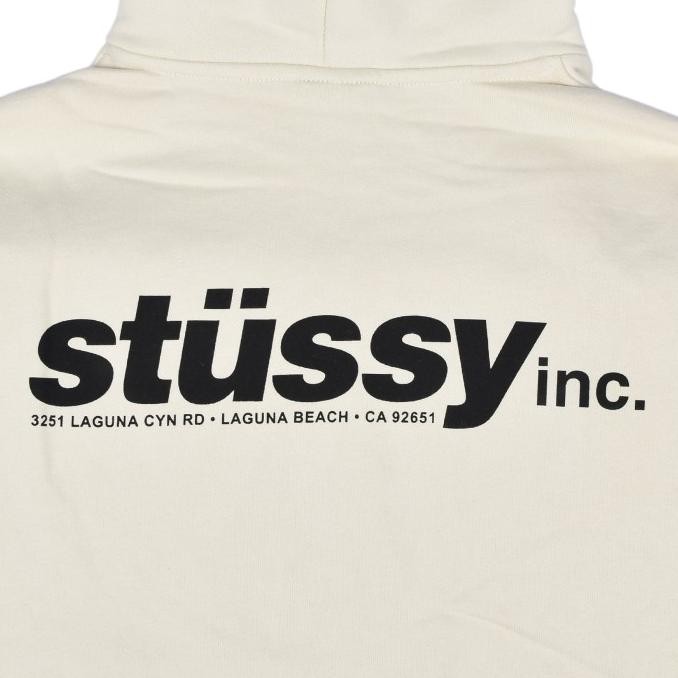 Promo READY STOCK Hoodie Pria Stussy Australia INC LCB Cream 100% Original COD