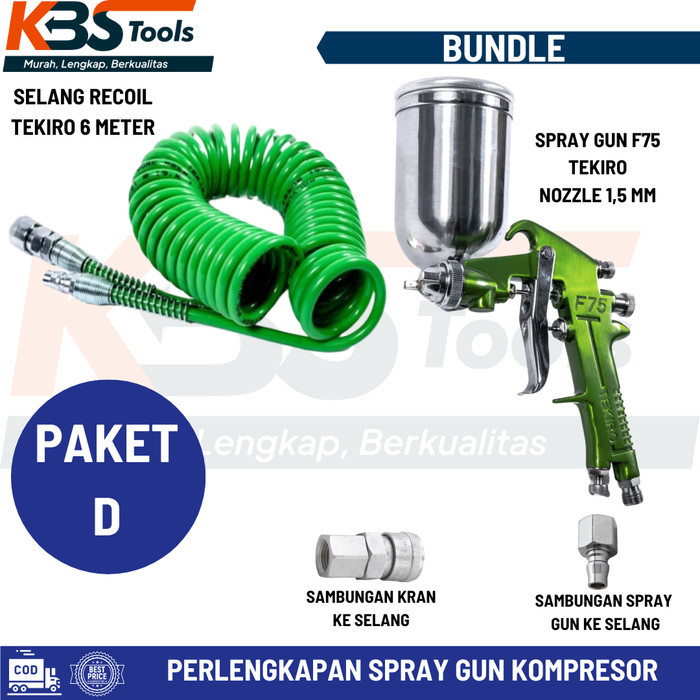 PROMO  SALE TERLARIS BUNDLE PERLENGKAPAN CAT SPRAY GUN KOMPRESOR SPOID DICO COMPRESSOR SET READY