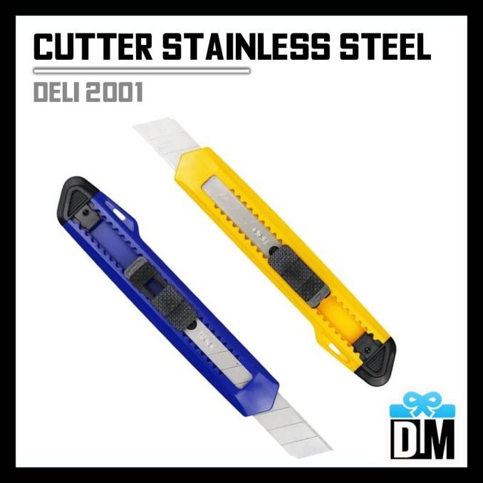

\\\\\] Cutter Besar 18 mm Deli Pemotong Kertas Kardus Kain Ukuran Besar No 20