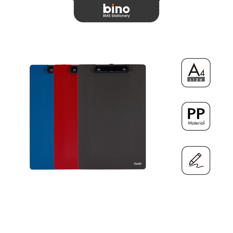 

[BMS Tangerang] Bantex Papan Jalan A4 / Clipboard / Alas Menulis Bahan PP Warna Klasik BF7501