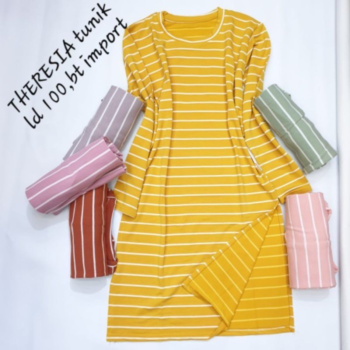 KAHFI TUNIK KAOS SALUR IMPORT WANITA