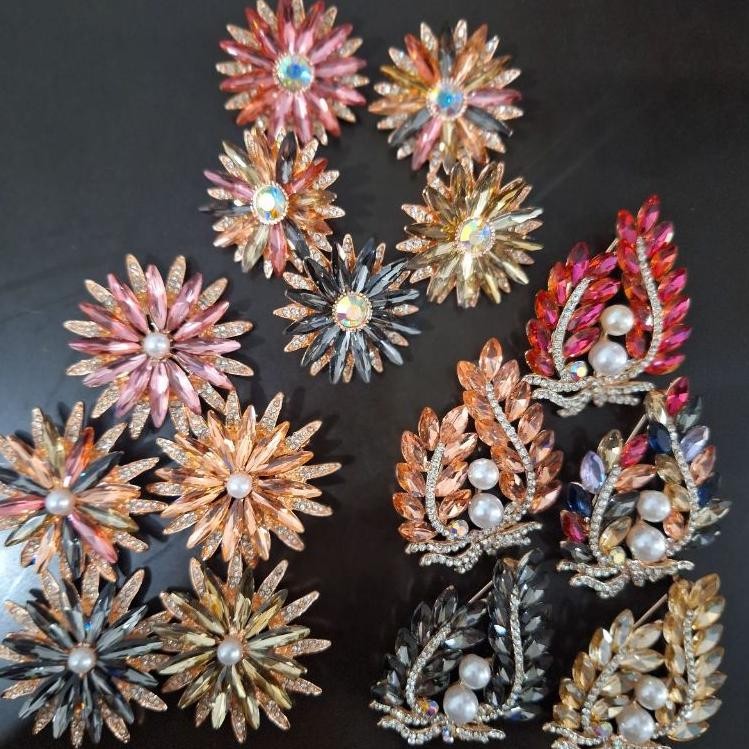 Ready Bros Bulat Mewah Premium    / Brooch /Bros Hijab/Bros Cantik/Bros Lucu/ Bros Wanita Korean Fas