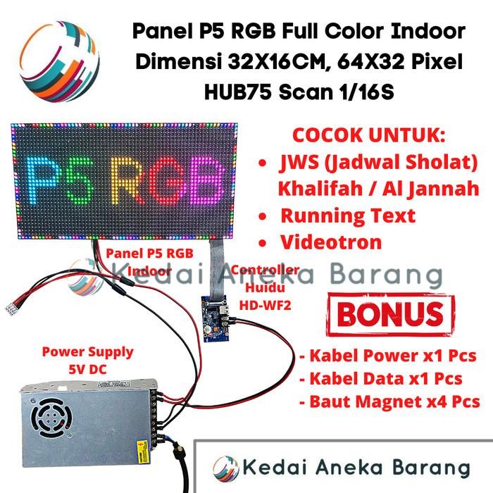 Panel Module Modul LED P5 Running Text SMD RGB Full Color Indoor