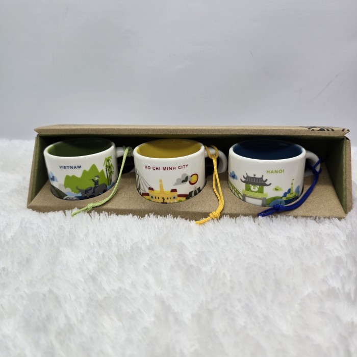 original starbucks Vietnam tumbler mini mug demitase set - been there