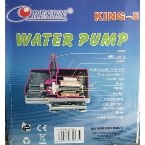 Diskon Resun King 5 Pompa Air Celup Aquarium Submersible Water Pump 130 Watt